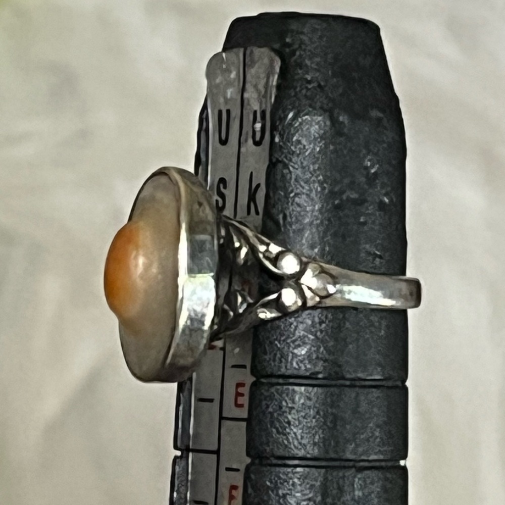 Tiny Old Blister Pearl Ring - Picture 12 of 13